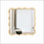 Miroir carré ondulé en bois massif - Décoration murale moderne pour salle de bain, chambre à coucher, salon, salle à manger, vestiaire, vestibule
