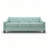 Berlin Sofa with Flared Arms, Light Blue Polyester Upholstery, Engineered Wood Frame, Made in USA