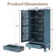Armoire de rangement rustique avec tiroir, armoire décorative sculptée à 2 portes-811394568