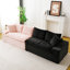 Canapé paresseux multifonctionnel en velours rose et noir-267142301