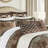 Cal King Size Brown Comforter Set, 4 Piece Bedding Comforter Set for Bedroom-119071117