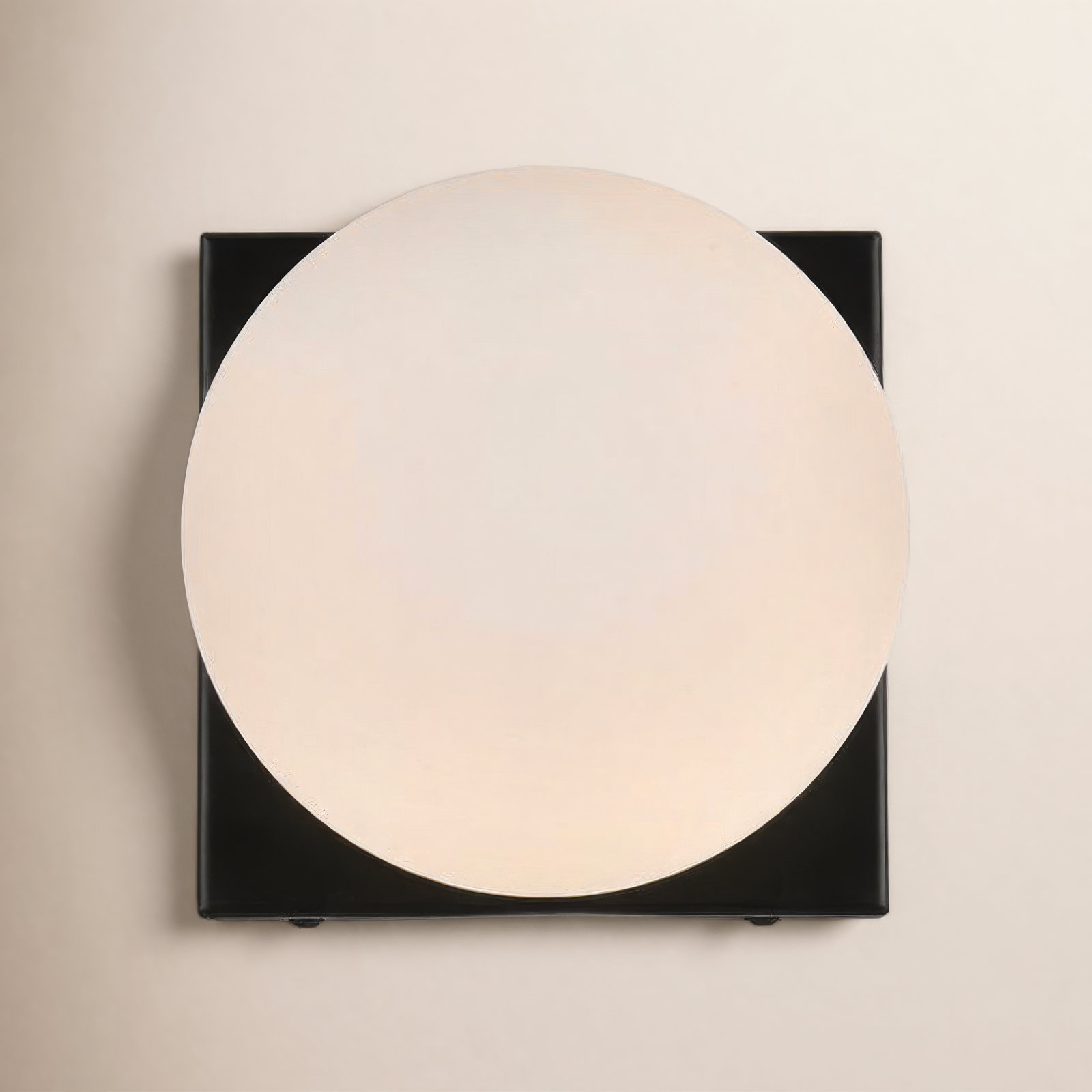 Isabeth Transparent Dimmable Bath Sconce, Black, 1 Light, 6" H x 6" W x 6" D