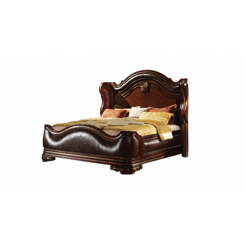 Grand lit Bella en bois de style traditionnel Bella