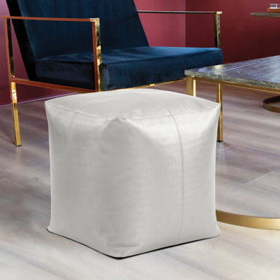 Tyree Faux Leather Pouf