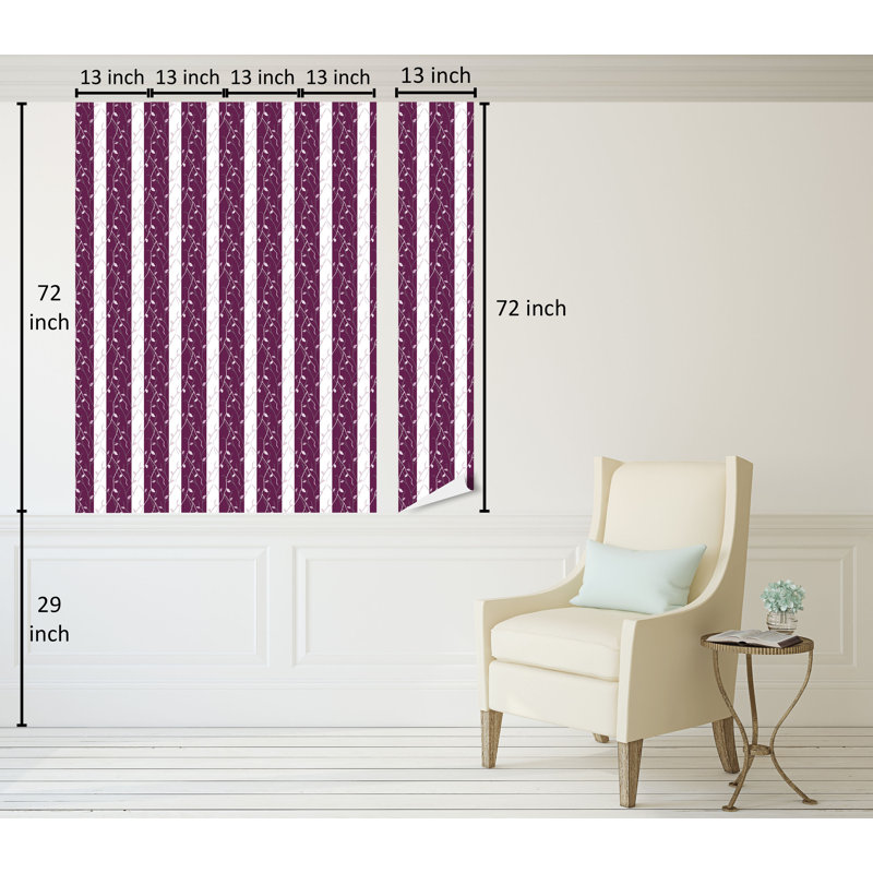 Nikhel Roll, 72" L x 13" W, Mauve Off White Purple