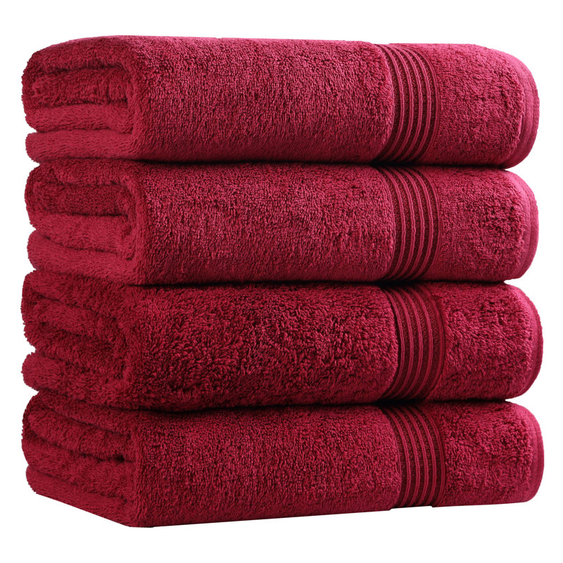 Oleg Heritage Egyptian Cotton Soft Absorbent Luxury Bath Towel, Bourgogne