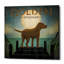 «Moonrise Yellow Dog - Golden Pond» par Ryan Fowler, art mural sur toile-1597691150
