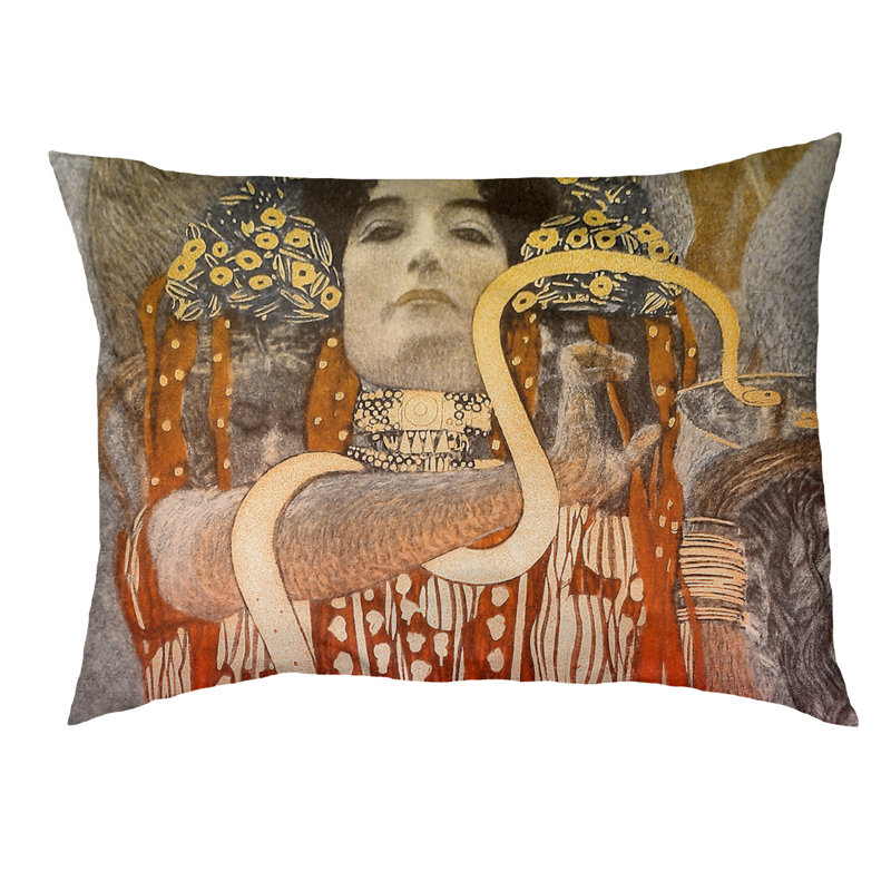 Coussin Carlile Hygeia, Rouge / Jaune, Grand (H 17 po x l 52 po x P 42 po)