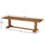 Banc en bois massif avec tréteaux doubles