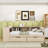 Two Drawers Wood Platform Bed with Storage Shelves and Charging Station-106813619-106813620
