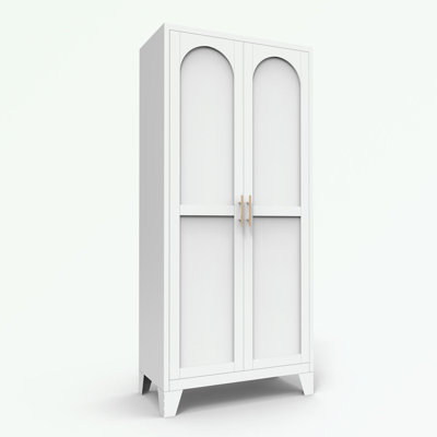 Cabinet With Lock, 2 Doors, metal handles and Adjustable Shelves