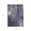 Tapis d'intérieur lavable abstrait mauve et ivoire 5 pi x 8 pi