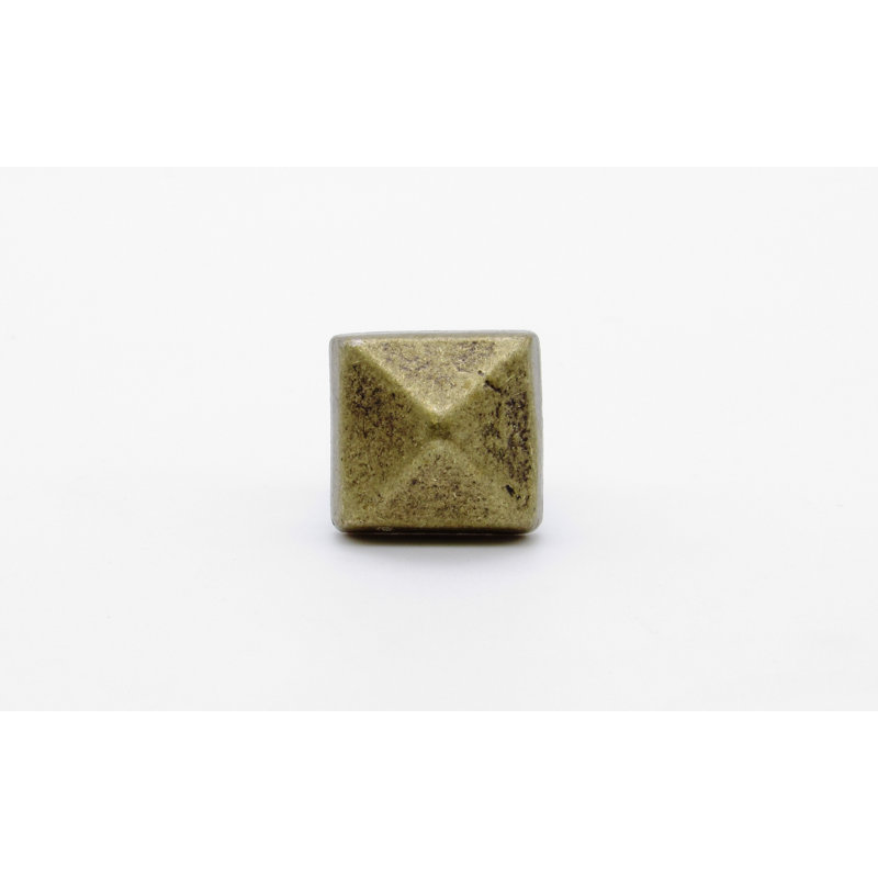 Carré de bordeaux, Laiton OX, H 0,625 po x l 0,625 po x P 1,125 po