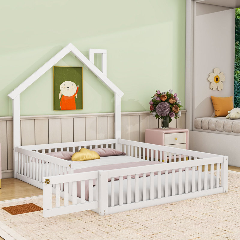 Lit de maison pleine grandeur Charm, Blanc