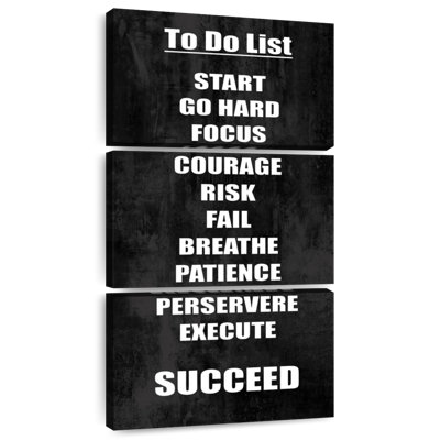 To Do List On Black
