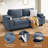 Modern Luxury Deep Seat Chenille Upholstered Sofas Couches With Solid Wood Frame, Hidden Storage-1228211989-1222679824