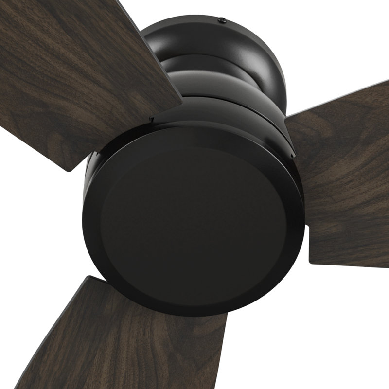  Ventilateur de plafond encastré 3 pales 60 "avec télécommande, sans lumière, Noir