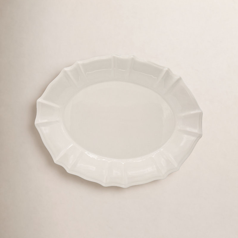 Plateau ovale Chloe, Blanc