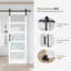 84" Height Glass Manufactured Wood Barn Door with Installation Hardware Kit-92598466-122584540