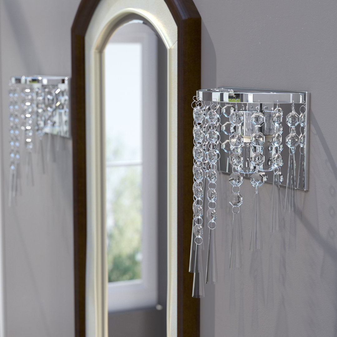 Croix Iron Flush Mounted Sconce (Set of 2) House of Hampton®