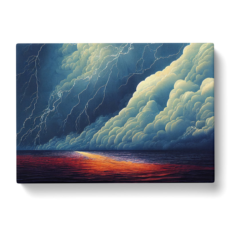Eccentric Thunderstorm - Wrapped Canvas, 35cm H x 50cm W x 3cm D
