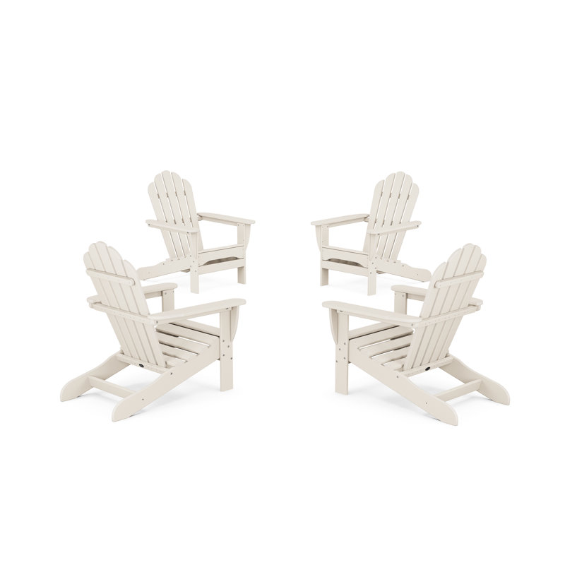 4-Piece Monterey Bay Adirondack Chair Conversation Set, Sand Castle