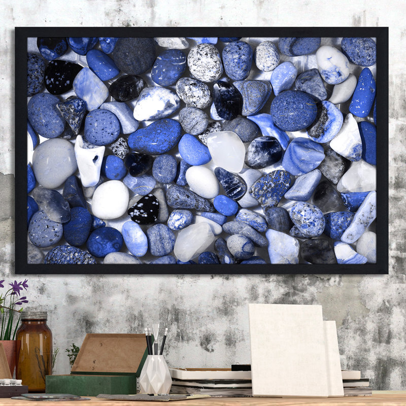 « water pierres 12 », reproduction de photo encadrée, H 27,5 po x l 39,5 po x P 0,75 po