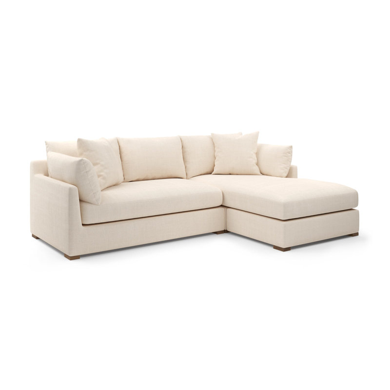 Ojai Sectional Chaise, Beige Polyester Blend