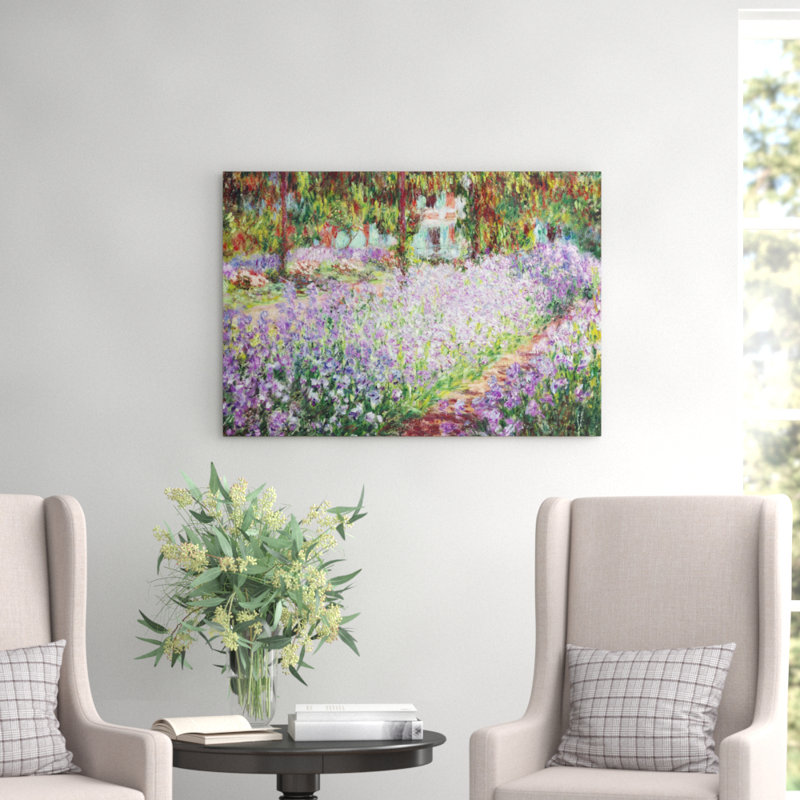 Irises In Monet's Garden by Claude Monet - Wrapped Canvas Painting, 70cm H x 100cm W