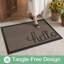 Tapis d'entrée extérieur 32 x 47 po, paillasson antidérapant en caoutchouc durable, tapis à profil bas facile à nettoyer pour le porche de la porte d'entrée arrière, Hello-540017572