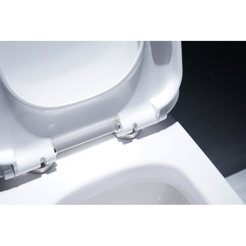 KDK HOME 1.28 Gallons GPF Round Wall Mounted Wall Hung Toilets (Seat Included)