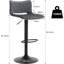 Upholstered Adjustable Height Counter Stool with Metal Frame-92644962-135654680