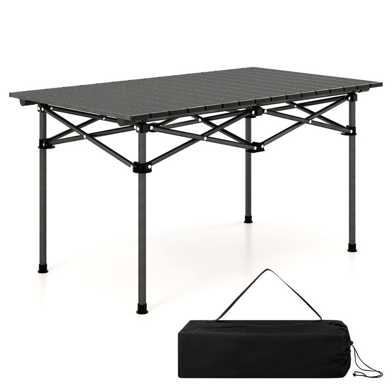 Nowah Rectangular Metal Folding Outdoor Camping Table , 22'' in. W 38'' in. D