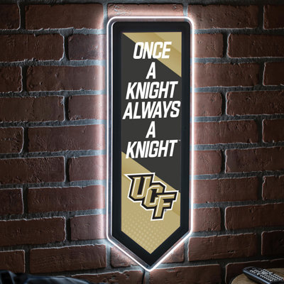 NCAA Team Pennant Shaped LED Lighted Wall Sign