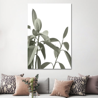 Pale Green Leaves by Leah Straatsma - Wrapped Canvas Print