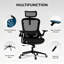 Chaise de bureau ergonomique à double dossier, avec support lombaire réglable et dossier inclinable — ensemble bureau et chaise pour bureau à domicile, chaise d'ordinateur à dossier haut, chaise de bureau en maille respirante-114488469