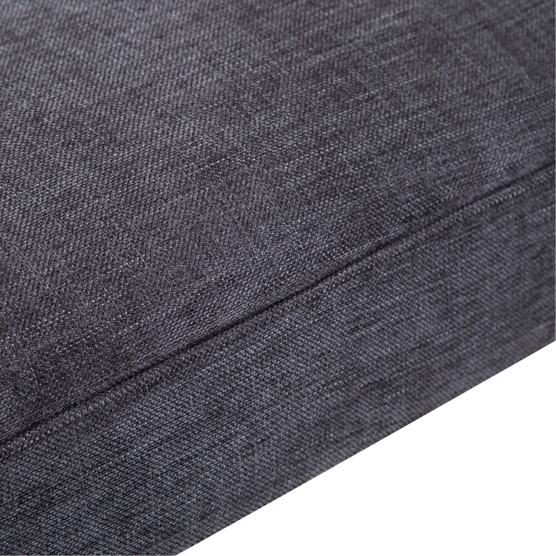 Banc de 52 po avec revêtement en lin gris foncé - pour l'entrée de la chambre à coucher à sièges supplémentaires