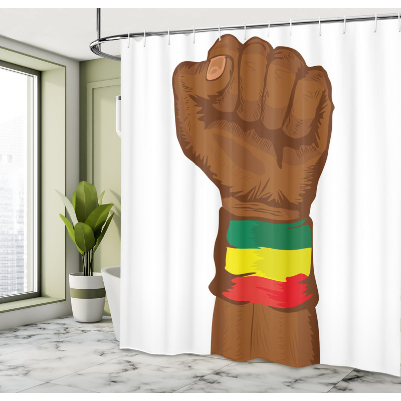 Shower Curtain with Hooks Included, 70"H x 69"W