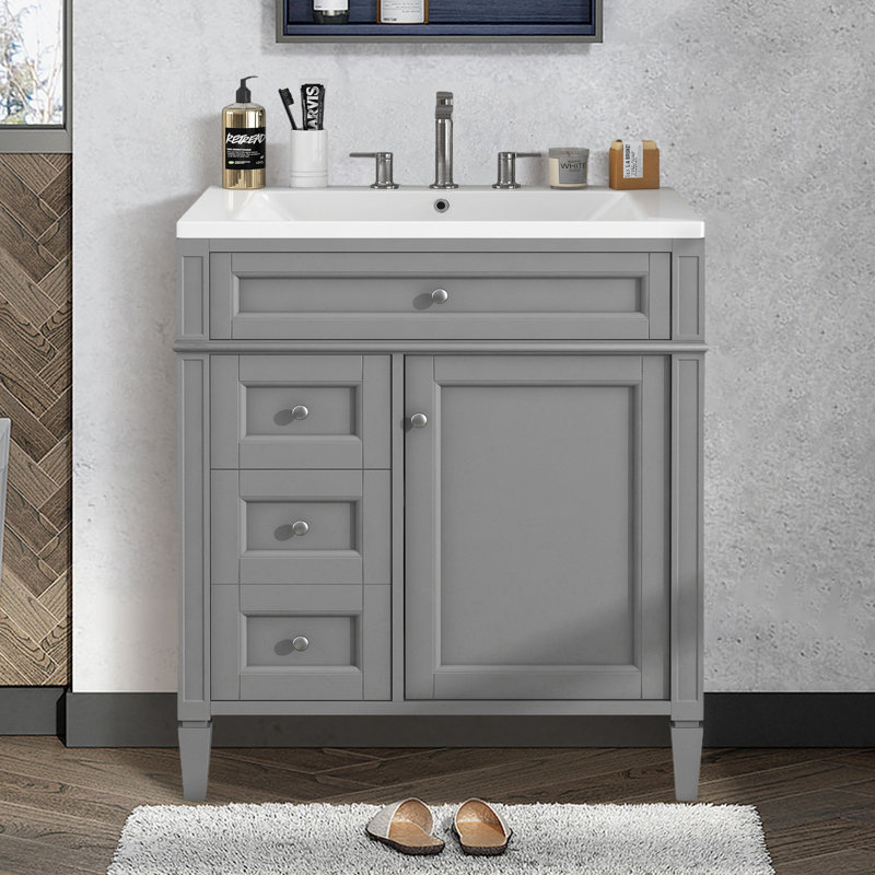 Meuble-lavabo simple avec plateau 30 po Isobela
