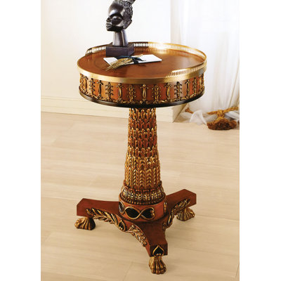 Russian Small Pedestal End Table