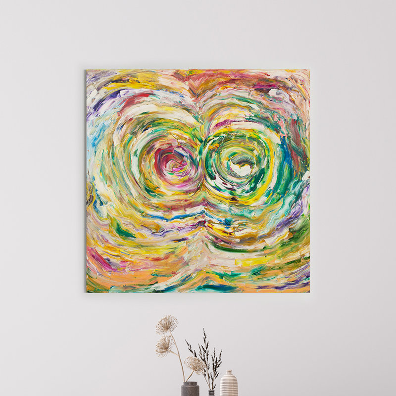 Owl Painting by Irina Gorbman, 12" H x 12" W