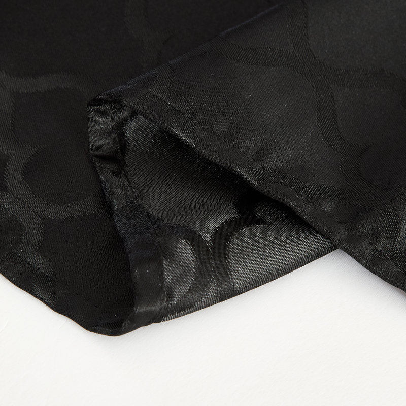 Sarok Rectangle Geometric Jacquard Tablecloth, 120" L x 60" W, Black