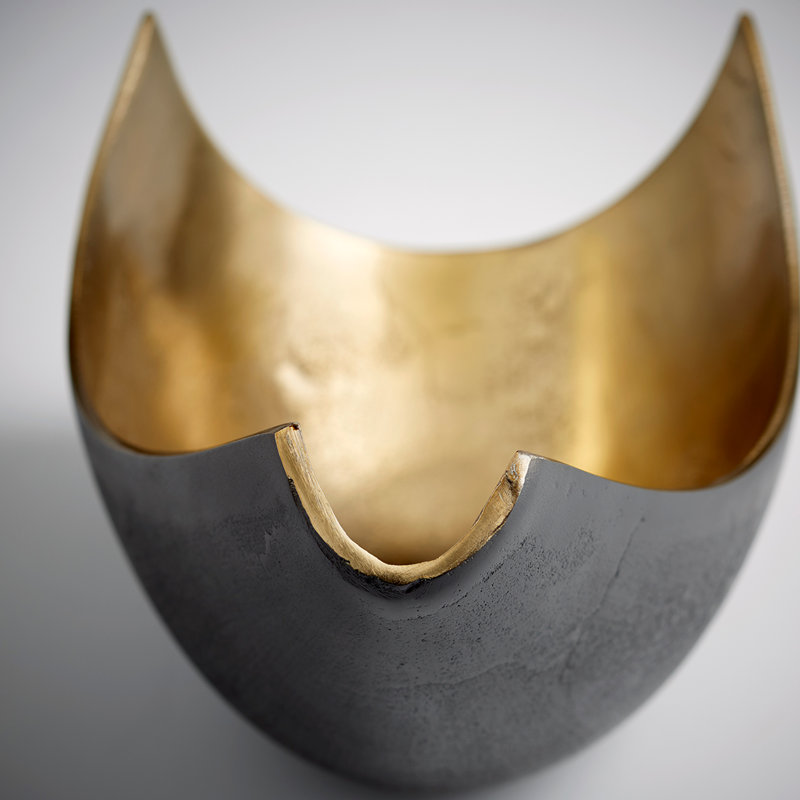 Boema Aluminum Decorative Tray, 7.5" H x 15.25" W x 7.75" D