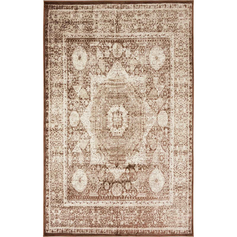 Tapis à motif oriental brun Majestic, Rectangle 2 pi x 3 pi
