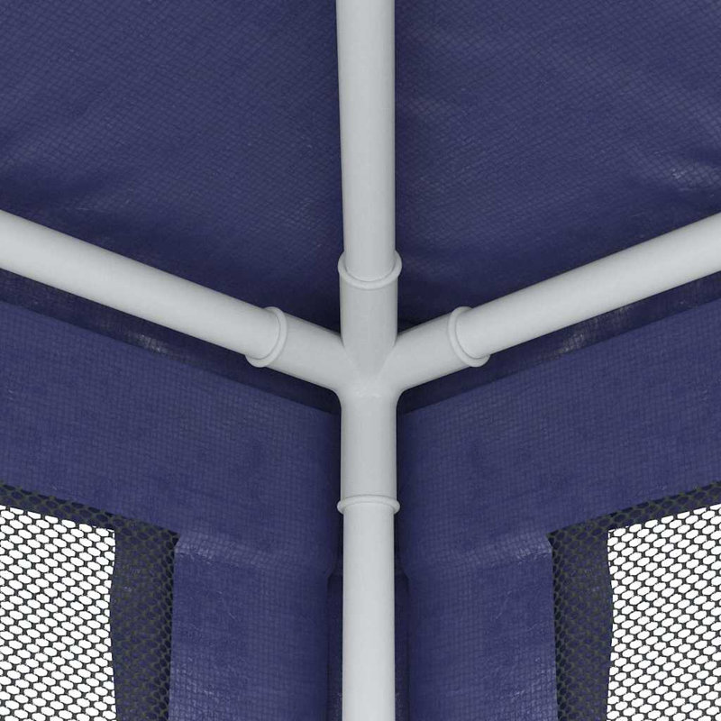 Allieana 2m x 2m Iron Party Tent, Blue, 2 x 2 m, with 4 Sidewalls