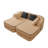 77.2" Teddy Fabric No-Assembly Modular Compression Sofa-1887140629