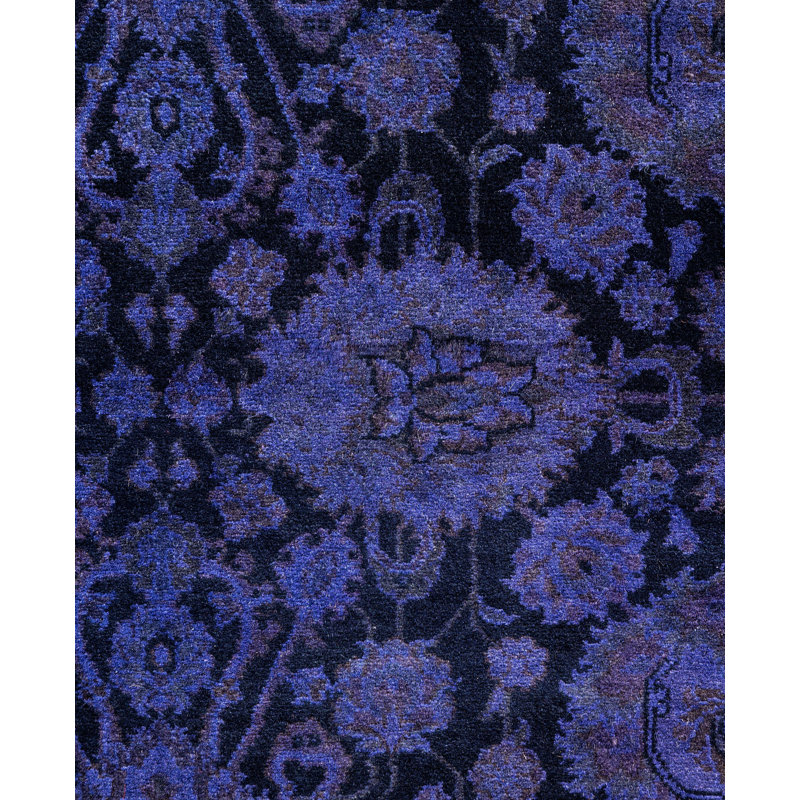 Overdyed One-of-a-Kind 2' 7" x 12' 1" Hand Knotted Area Rug