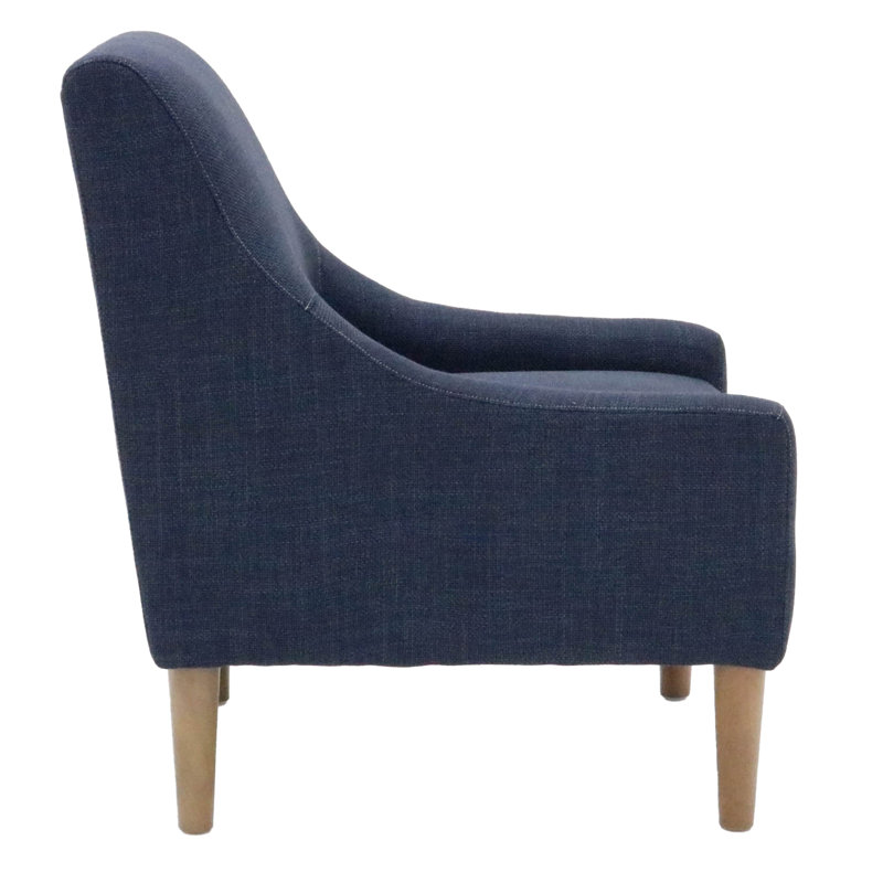 Shea Fabric Upholstered Armchair, Navy Polyester Blend