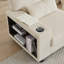 Canapé modulaire en L en forme de L avec canapé convertible 5 places en velours côtelé avec rangement, porte-gobelets et coussins moelleux-76028333