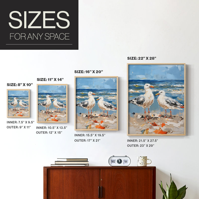 NAUTICAL Series CDLxxIV, reproduction encadrée - bois massif, Naturel, H 11 po x l 9 po